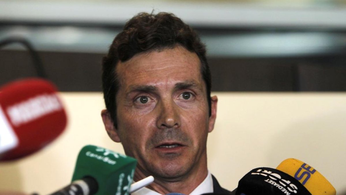 Guillermo Amor, director de relacions institucionals del Barcelona, després de la reunió a la RFEF.