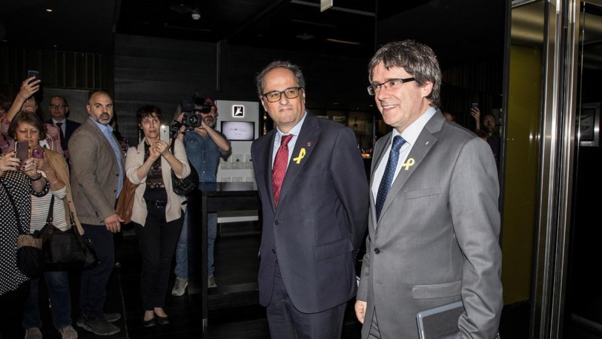 Torra y Puigdemont exigen diálogo en Madrid y cesar la aplicación del 155