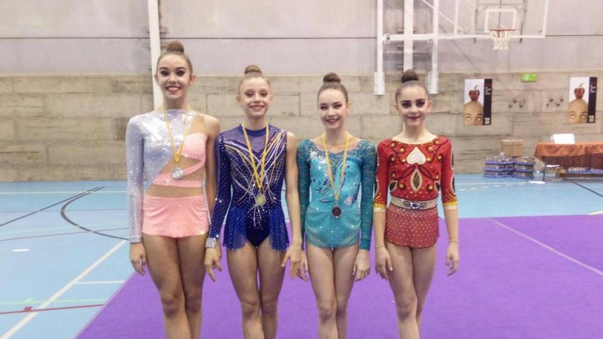 Cinco medallas del Sícoris en rítmica