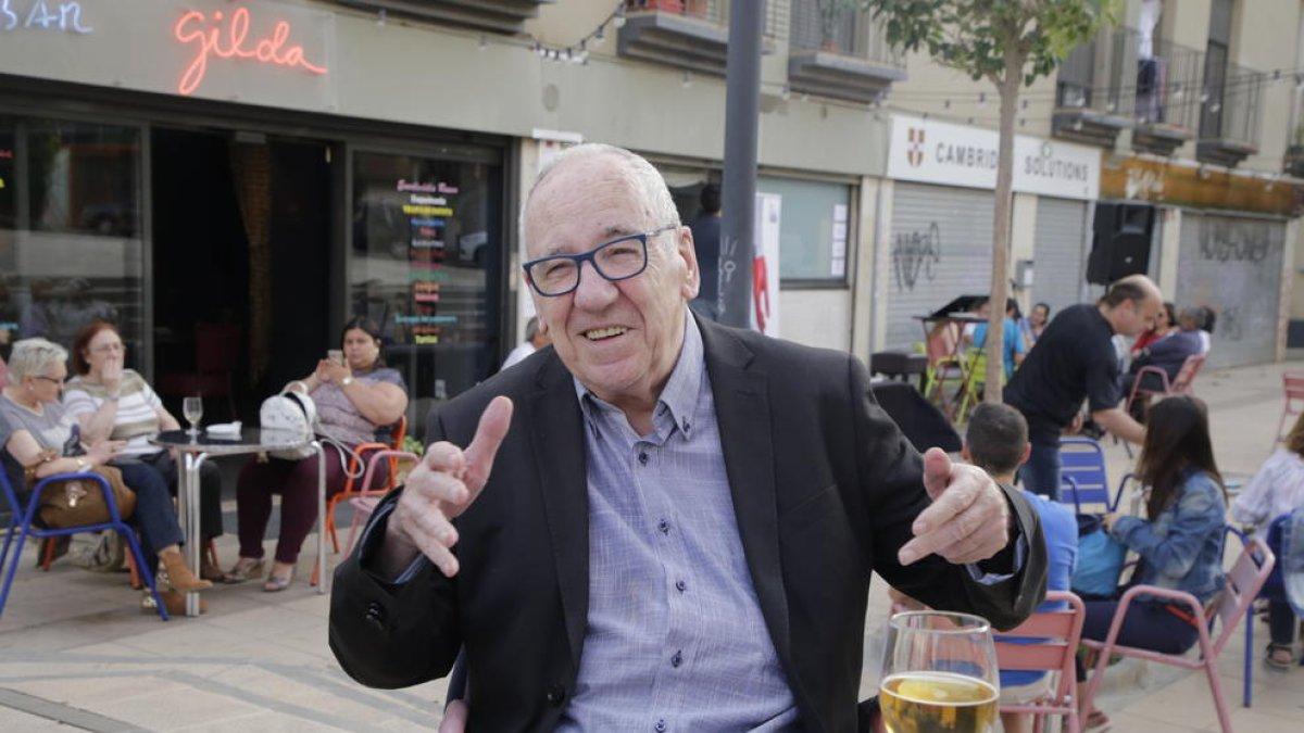 Feliu Formosa, ayer en el Bar Gilda de Lleida antes del recital.