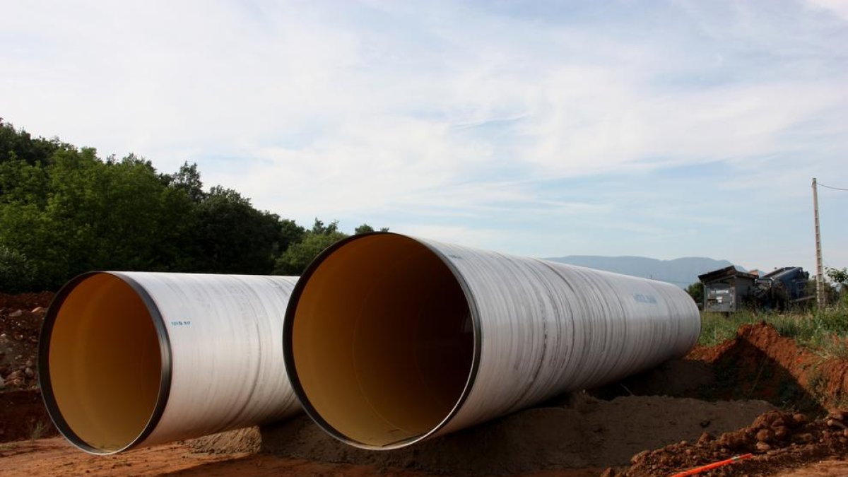Imatge d’arxiu de les obres d’ampliació del regadiu.