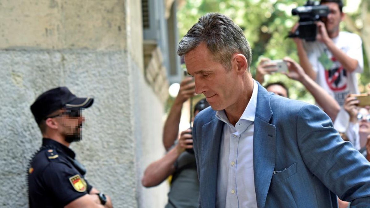 Iñaki Urdangarin llega a la Audiencia en una imagen de archivo.