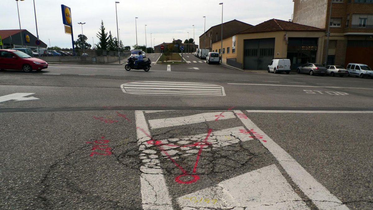 La rotonda de la zona de la Cissa, al centre de Solsona.