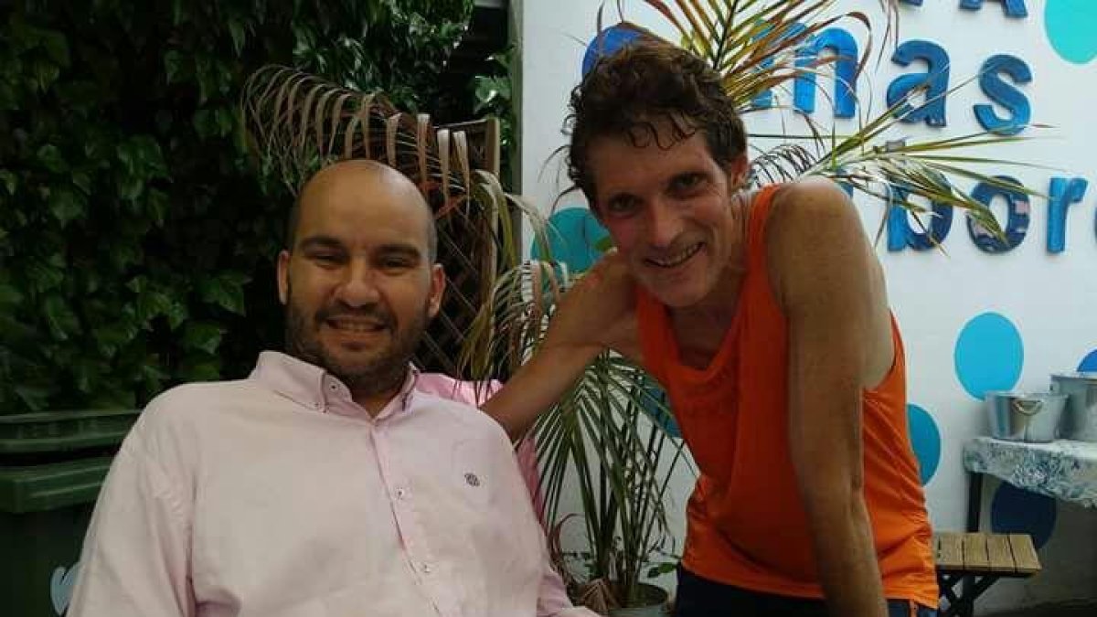 Miquel Solé, amb Jordi Sabaté, pel qual ha fet aquest repte.