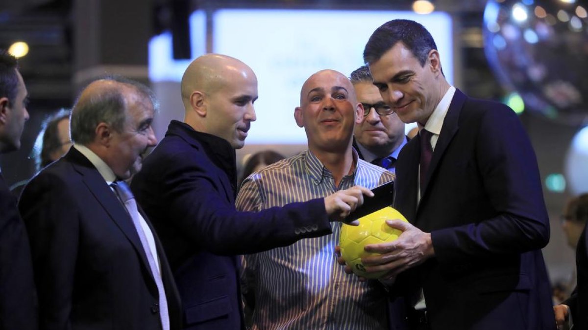 El presidente del Gobierno central, Pedro Sánchez, ayer, en el acto del 80 aniversario de la ONCE.