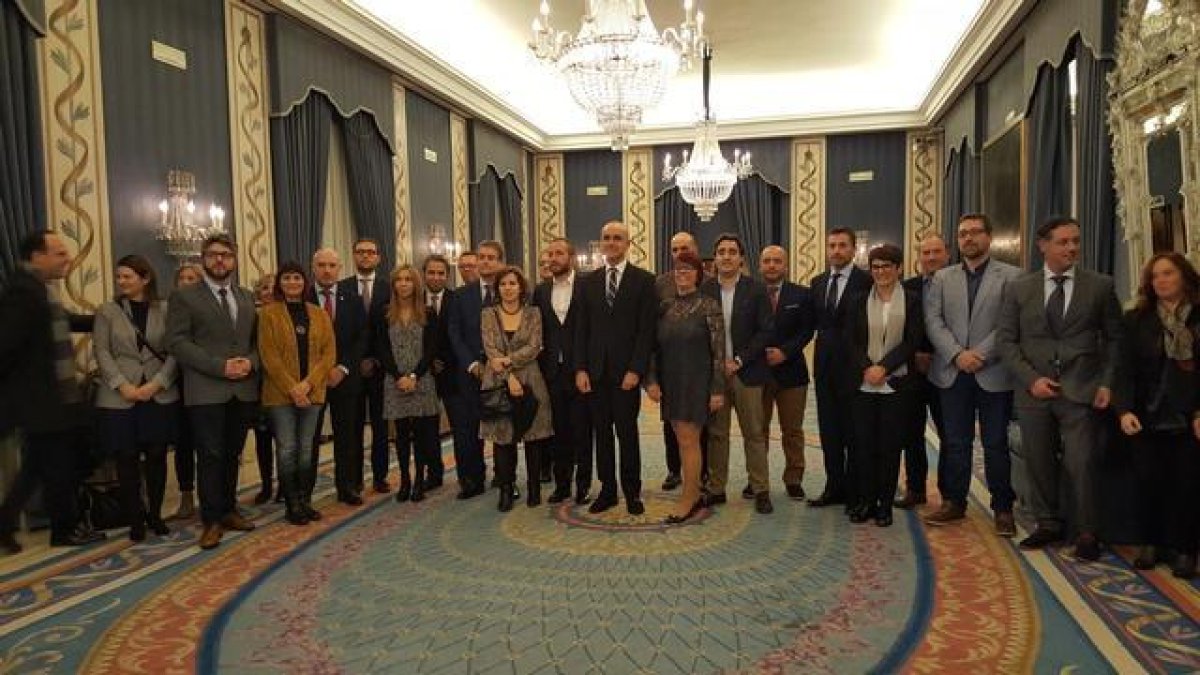 Asistentes al encuentro de la red de Ciudades AVE en Madrid.