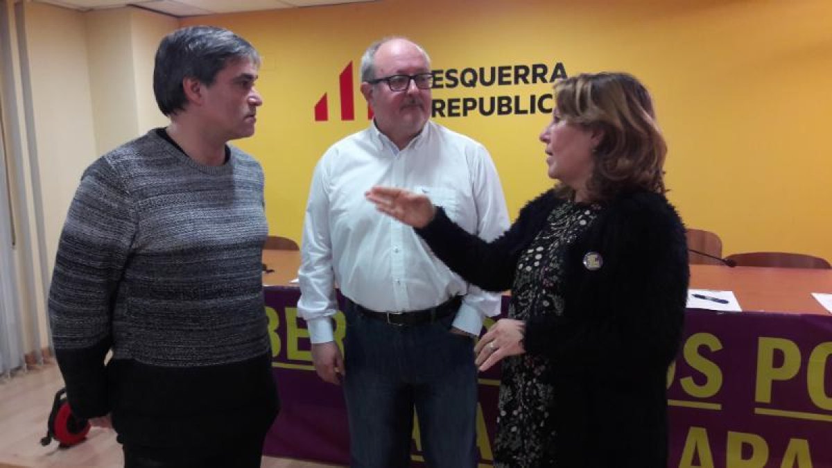 El diputat Joan Capdevila, ahir a la seu d’ERC a Lleida.
