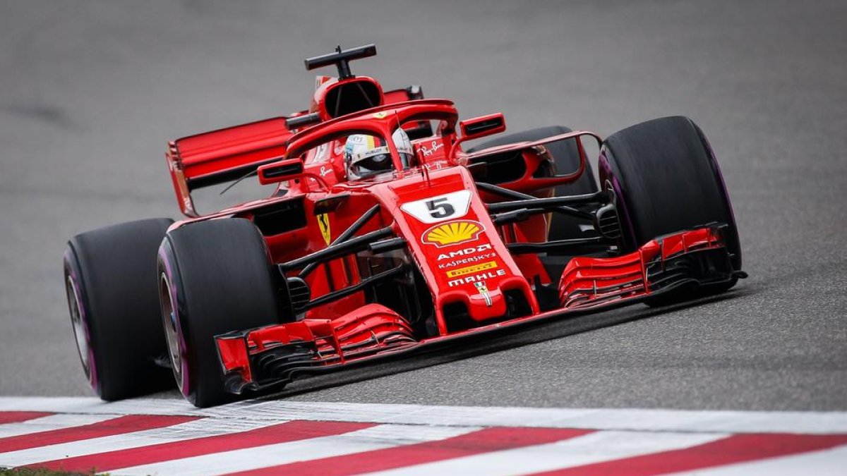 Sebastian Vettel, durante los libres del Gran Premio de China.