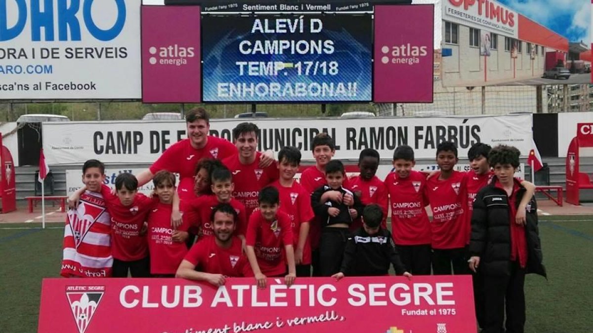 L’aleví D de l’Atlètic Segre, primer campió de Lliga del club