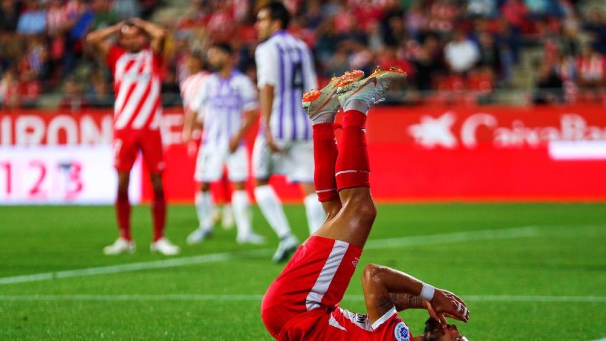 El gironí Portu lamenta una de les ocasions malgastades.