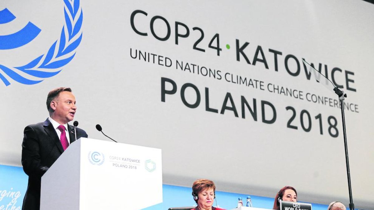 El president polonès, Andrzej Duda, a la Cimera del Clima.