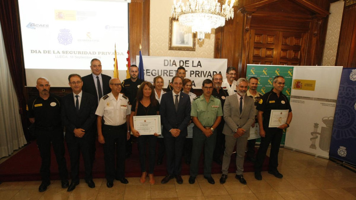 Un moment de l’acte celebrat ahir a la subdelegació.