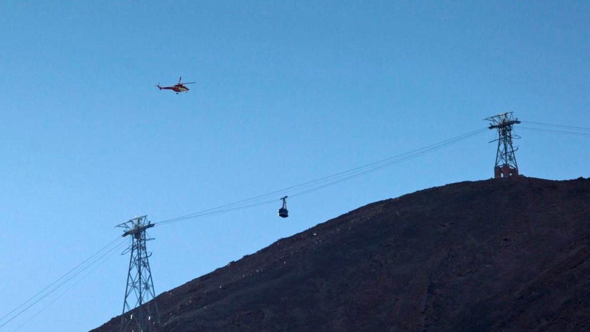 Imatge del telefèric del Teide (Tenerife).