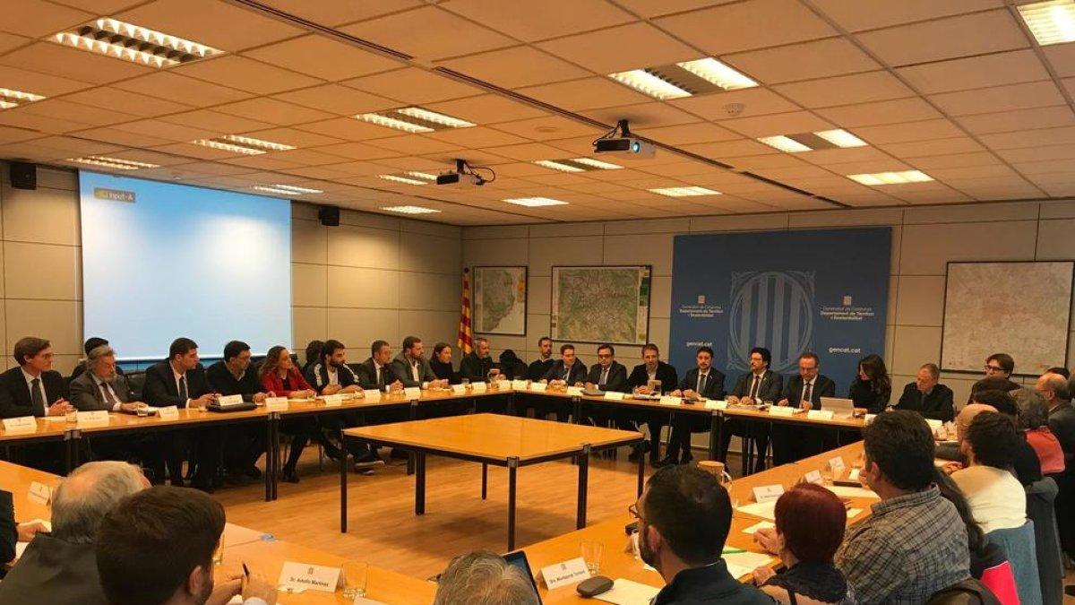 La reunión del grupo de trabajo sobre peajes celebrada ayer.