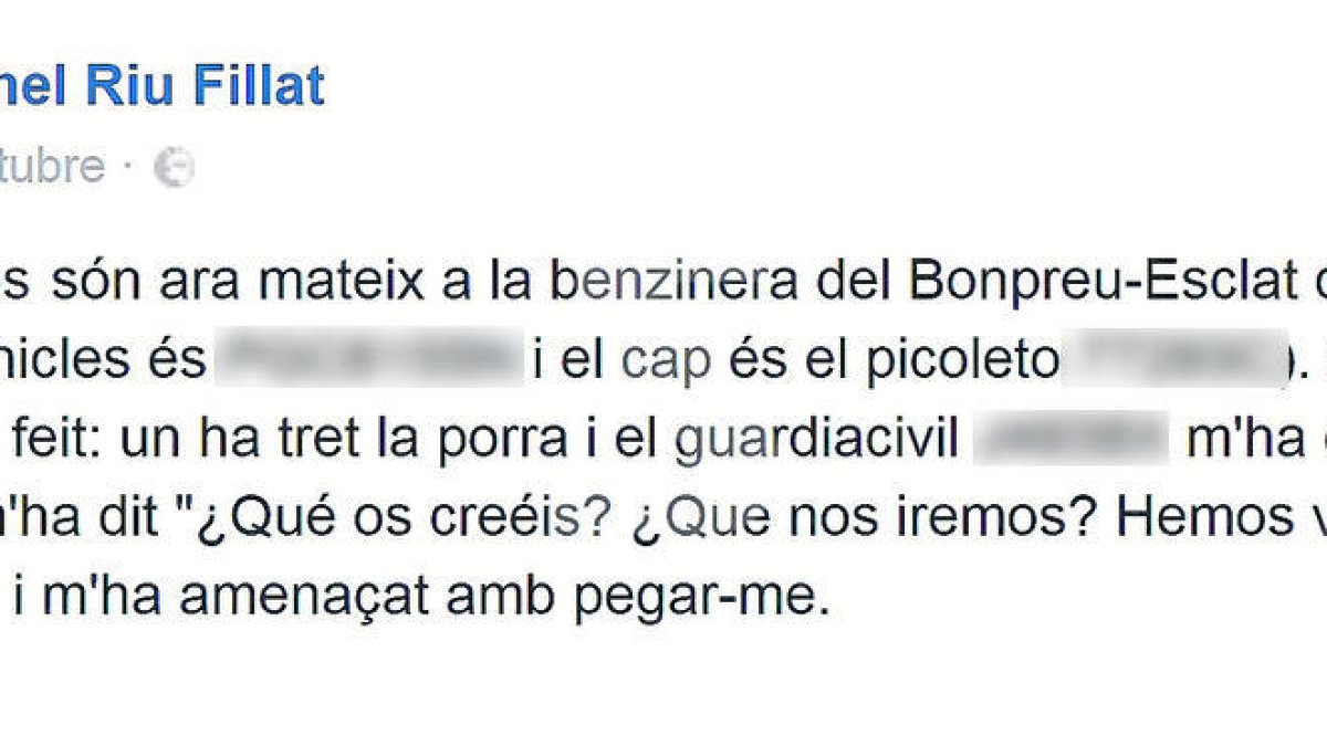 Denuncia a un vecino de Tremp para incitar al odio a Facebook