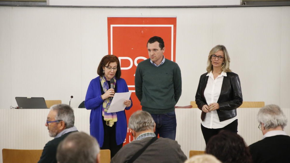 Òscar Ordeig i Mercè Perea, en una conferència a Lleida.