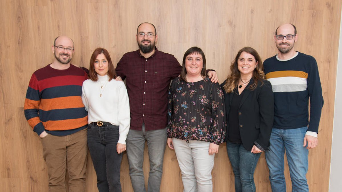 Valls (en el centro) con el resto del equipo directivo de la EPS.