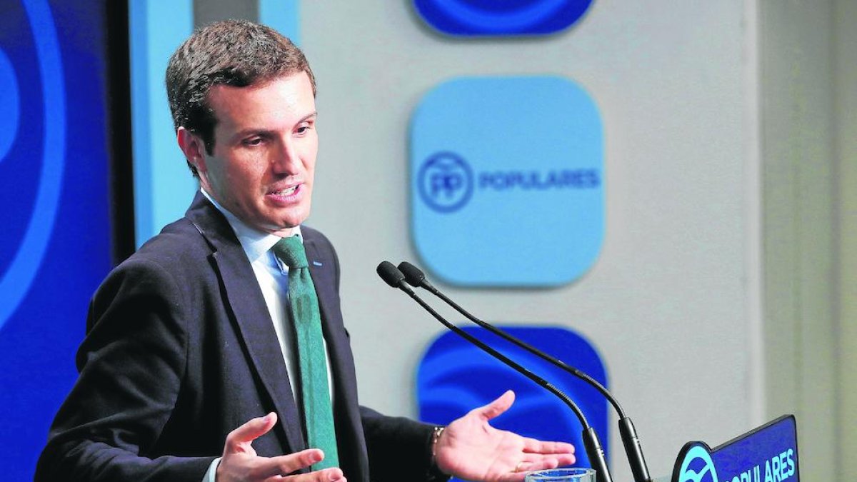 Imagen de archivo del líder del PP, Pablo Casado.