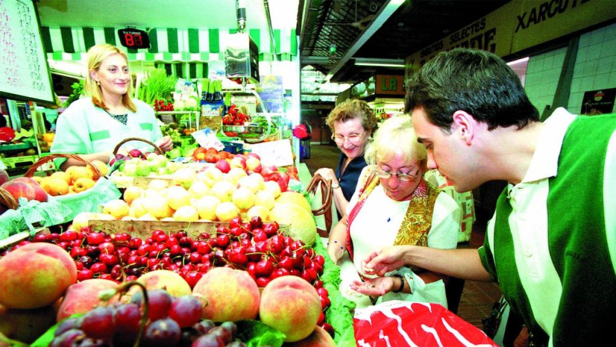 Primer ensayo con euros en el mercado de Fleming hace veinte años.