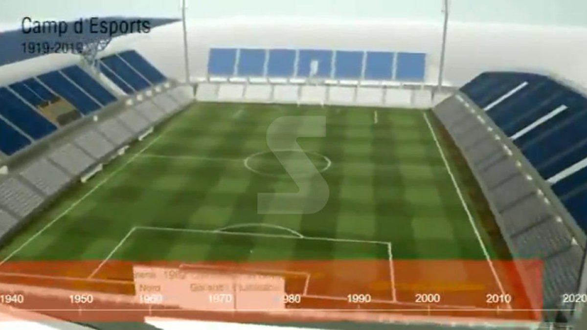 Recreació virtual del Camp d'Esports