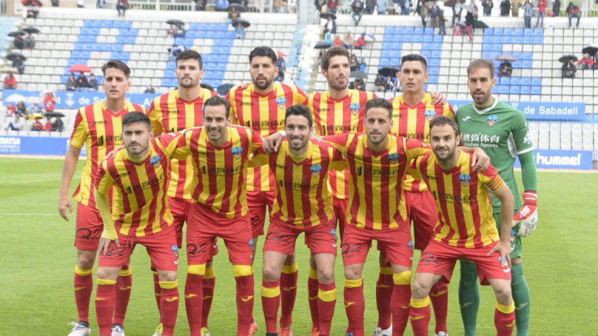 Onze inicial amb què el Lleida va jugar a Sabadell.