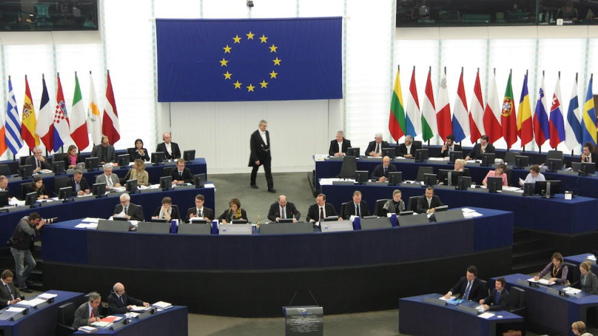 Imatge d’un ple del Parlament Europeu a Brussel·les.