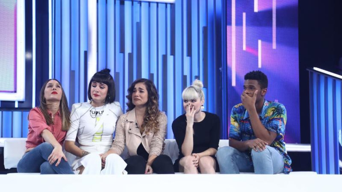 Els cinc finalistes d’aquesta edició del concurs ‘Operación Triunfo’.