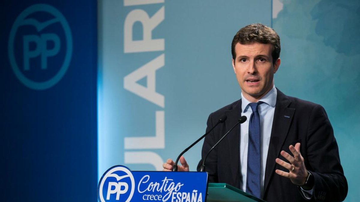 Pablo Casado es presenta com a candidat a la presidència del PP