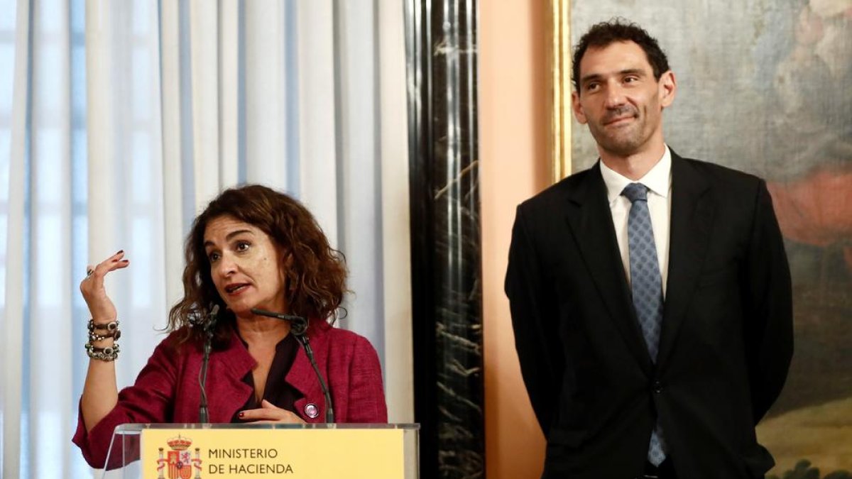 La ministra de Hacienda, María Jesús Montero, ayer.