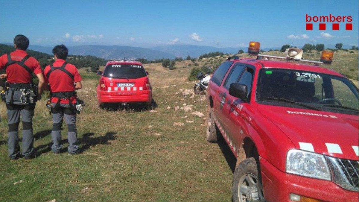 Dispositiu de recerca dels serveis d’emergències.