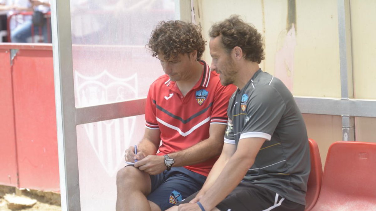 Idiakez y Mario Gibanel, en su etapa en el Lleida Esportiu.
