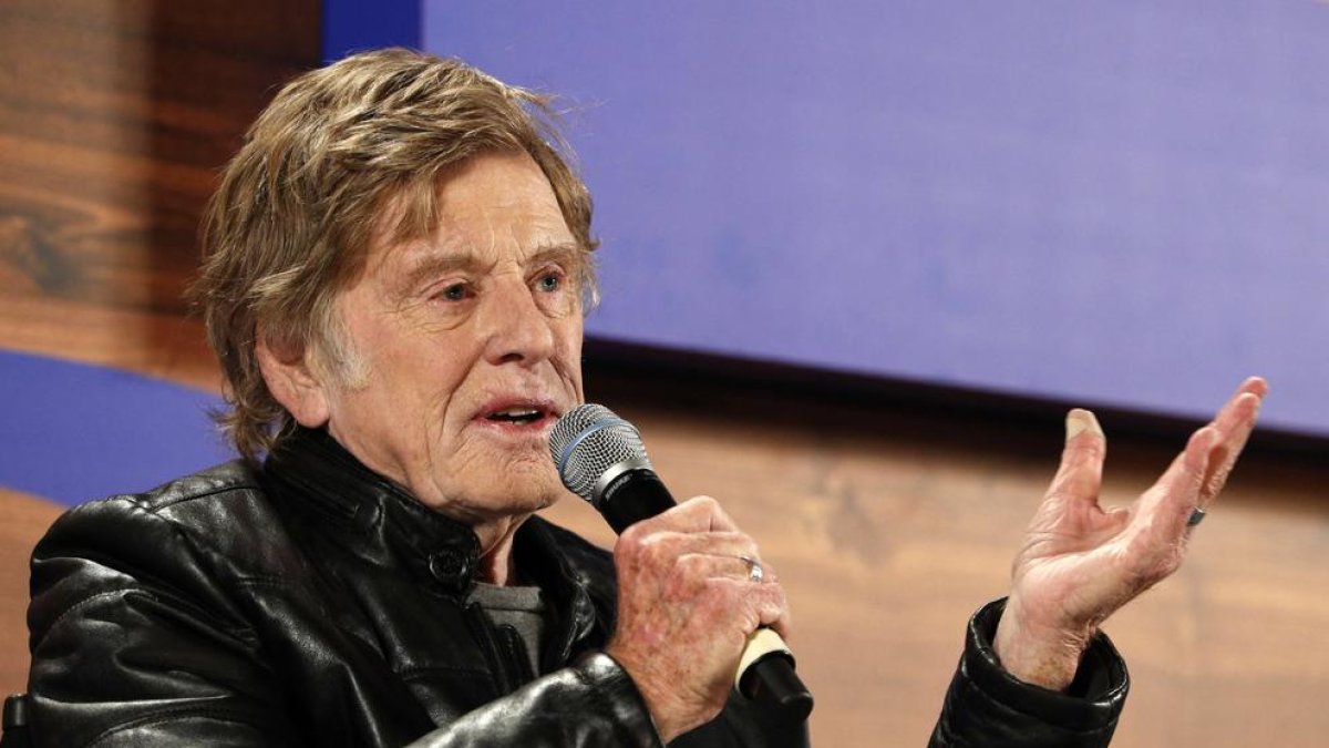 El actor y fundador del certamen, Robert Redford, durante su discurso inaugural.