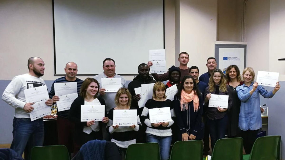 Los participantes del programa Lletres per a Tothom.