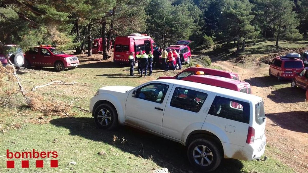 Imagen del operativo de búsqueda de un ‘boletaire’ perdido el pasado año en Guixers.