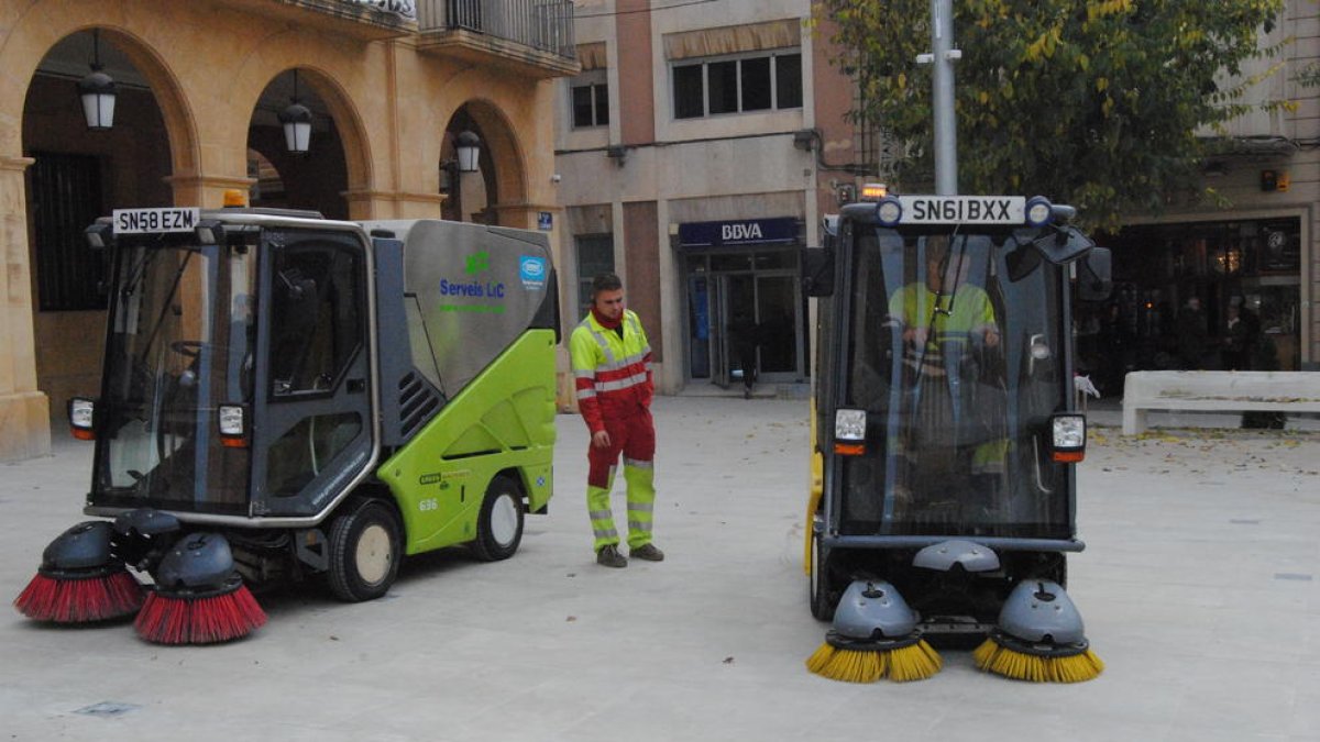 La nueva maquinaria adquirida para limpiar las calles.
