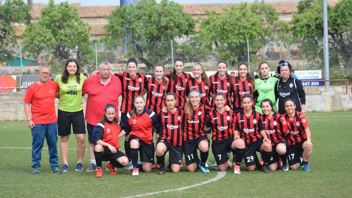 La plantilla i el cos tècnic del Verdú-Vall del Corb.