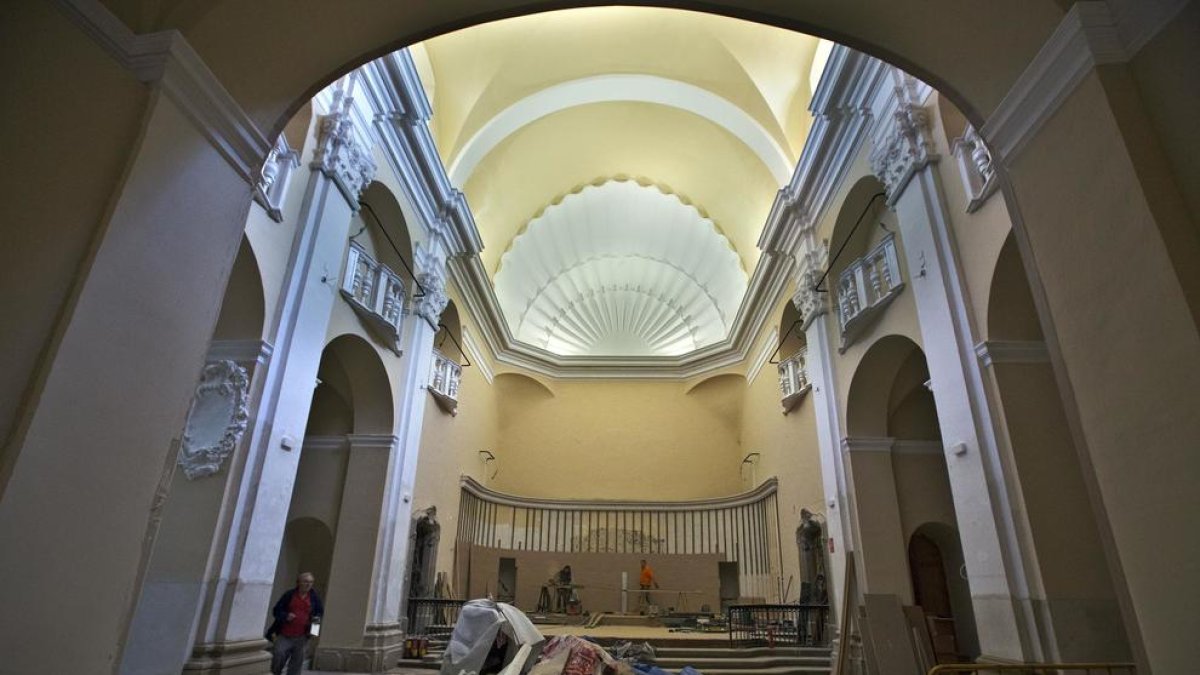 Imagen de las obras del Auditori de Cervera.