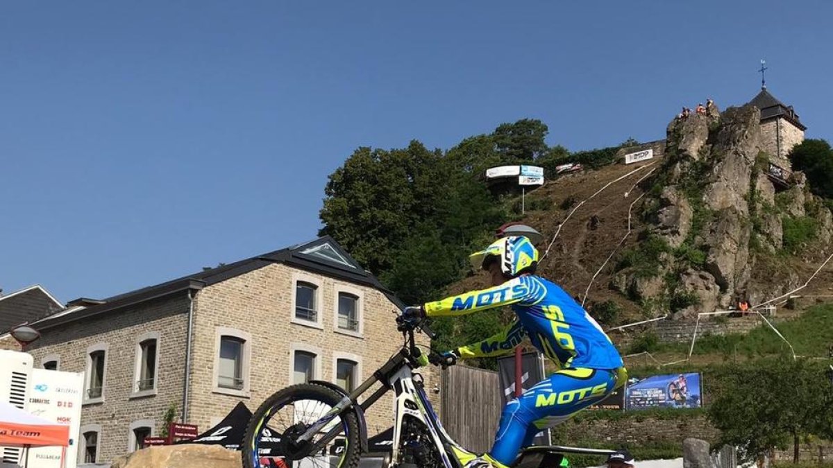 Sergio Ribau durant una de les zones de la categoria de Trial2.