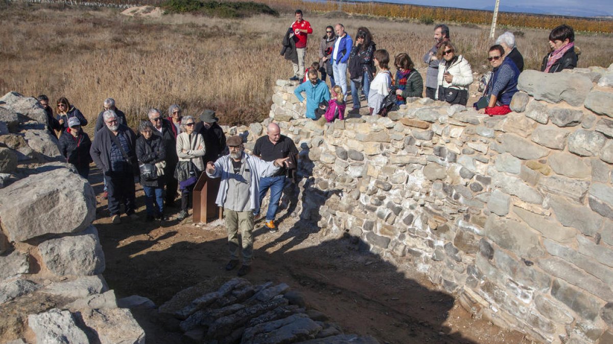 Visita guiada ahir al migdia al jaciment arqueològic del Molí d’Espígol, a Tornabous.