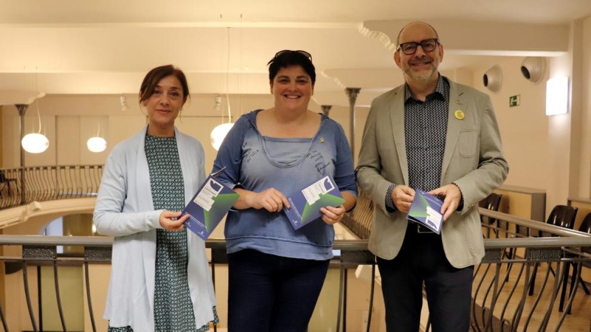 Mesalles, Rufach i Rutllant, ahir durant la presentació.