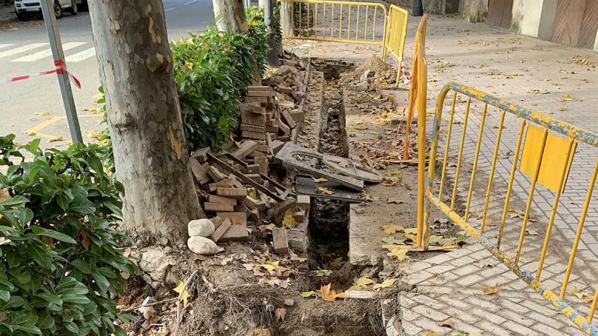 La zona on té previst intervenir l’ajuntament.