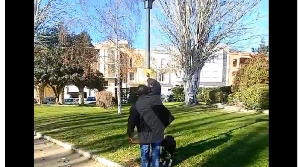 Un moment del vídeo publicat ahir per un veí de les Borges