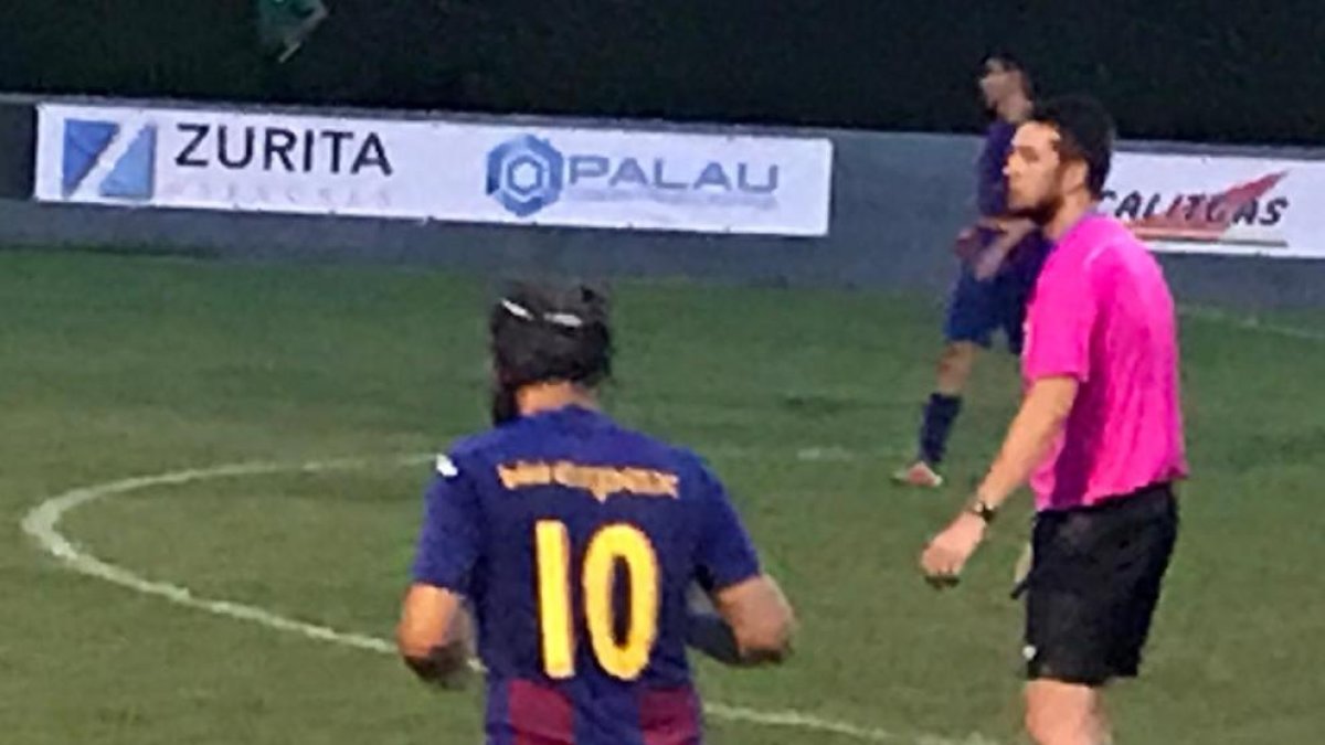 Francesc Peralta, durant el partit de dimecres a Altorricó.
