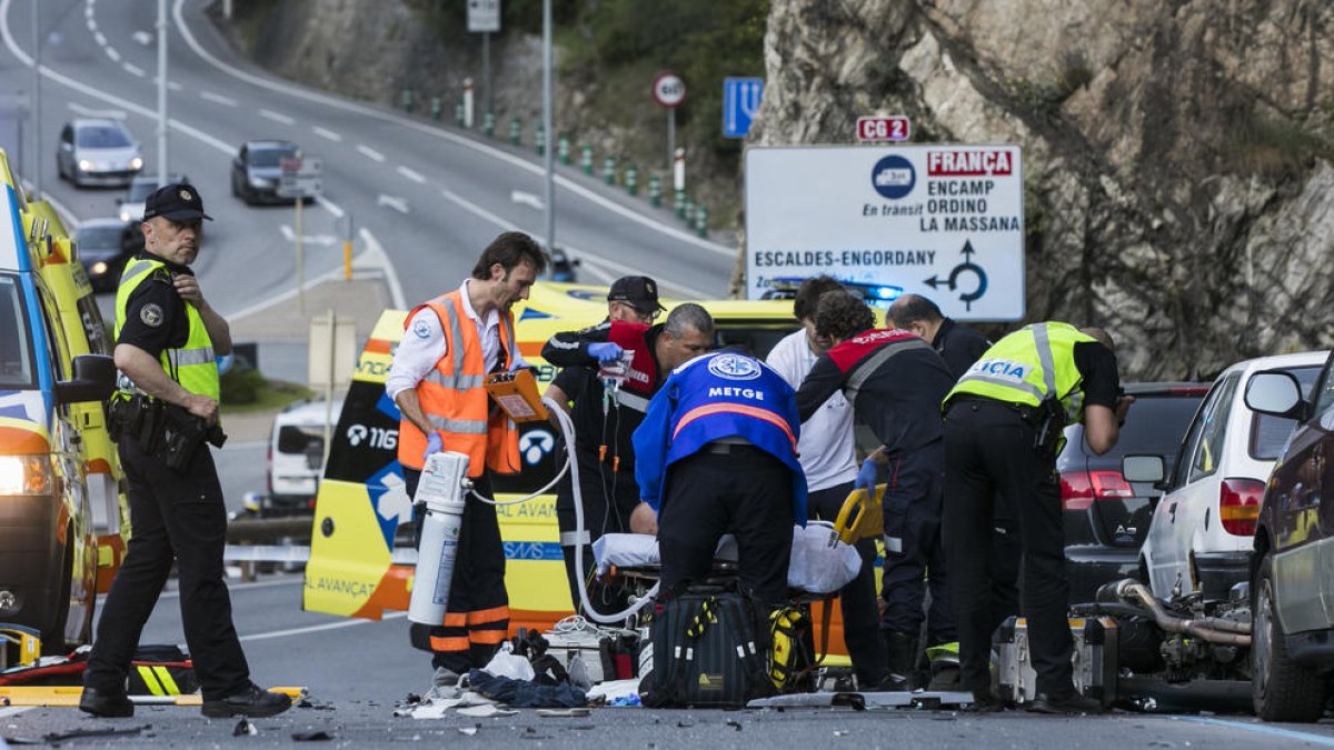 El brutal accidente tuvo lugar el martes por la tarde.