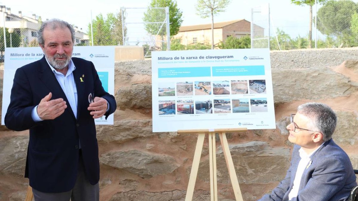Reñé i Latorre, a la inauguració del tanc pluvial.