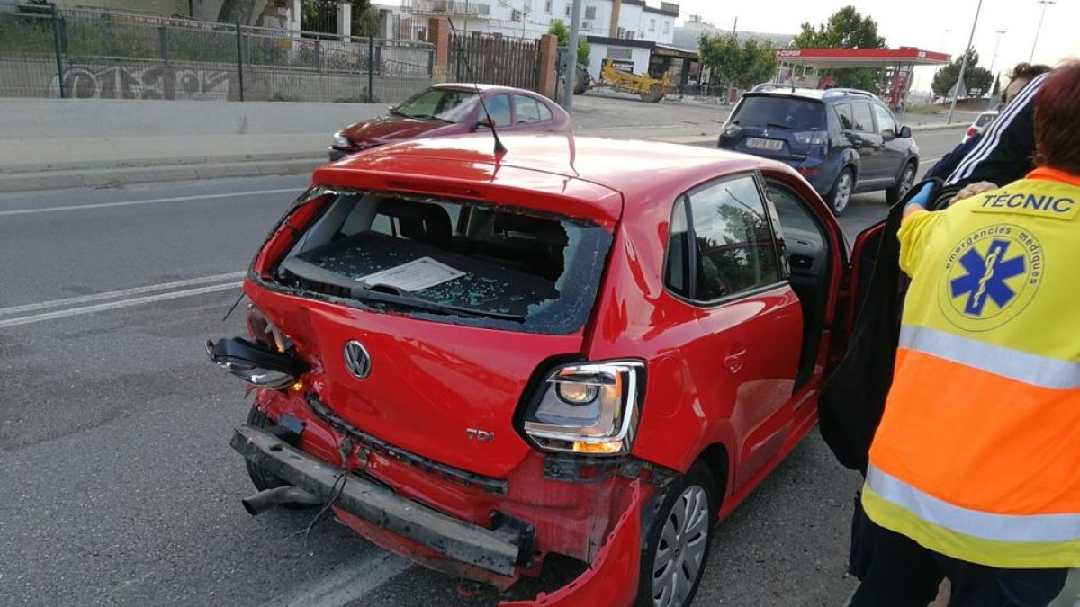 Un dels vehicles accidentats.
