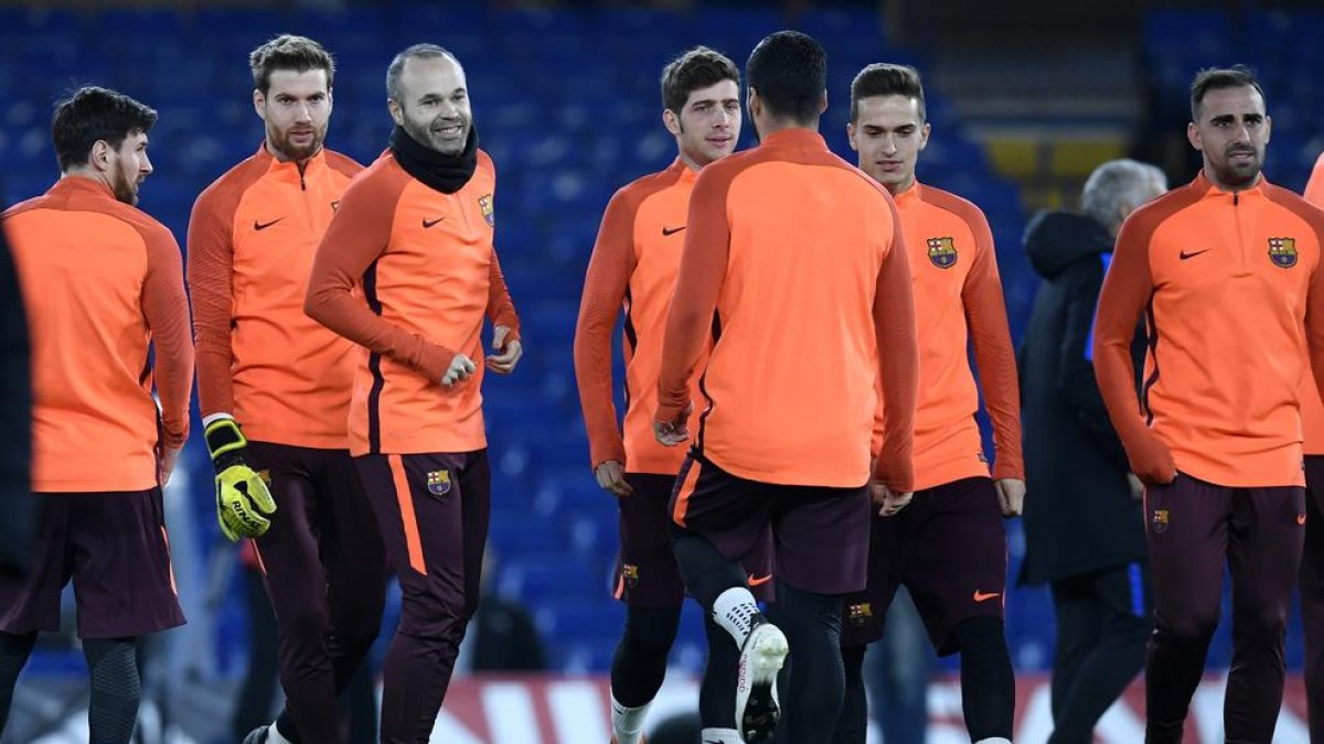 L’equip es va entrenar ahir a l’escenari del partit on Iniesta va triomfar amb el seu gol el 2009.