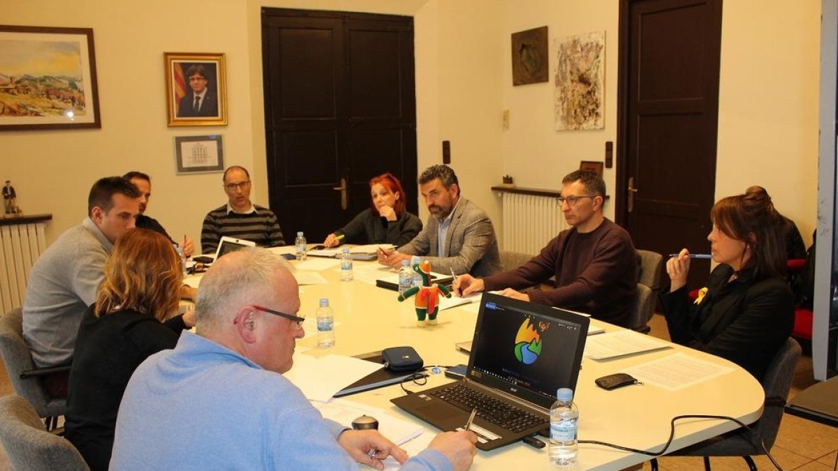 Un momento de la reunión que se celebró ayer.