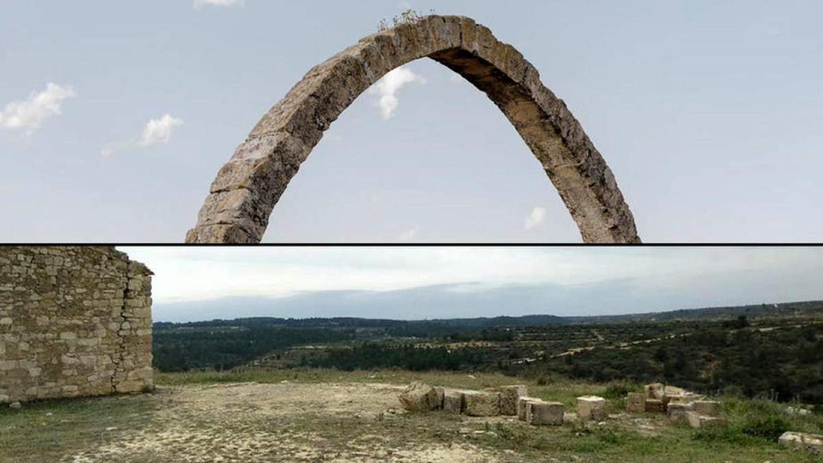 Las piezas del arco derribado aparecieron ayer a tierra y el autor no se llevó ninguna
