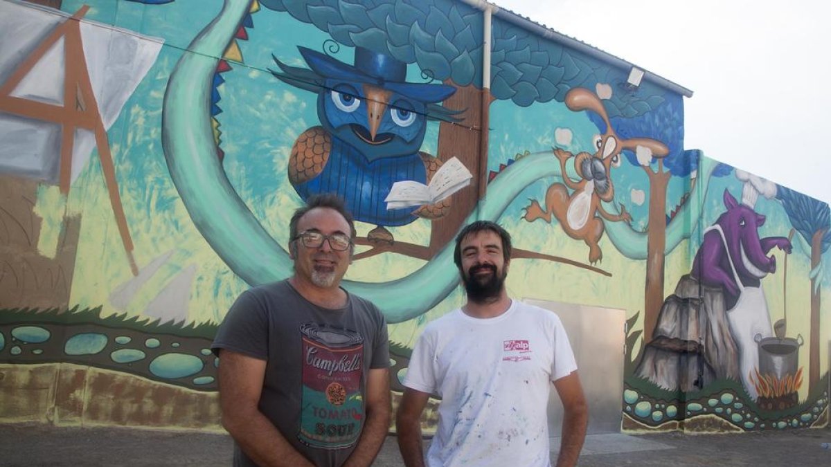 El mural representa el espíritu travieso de los niños.